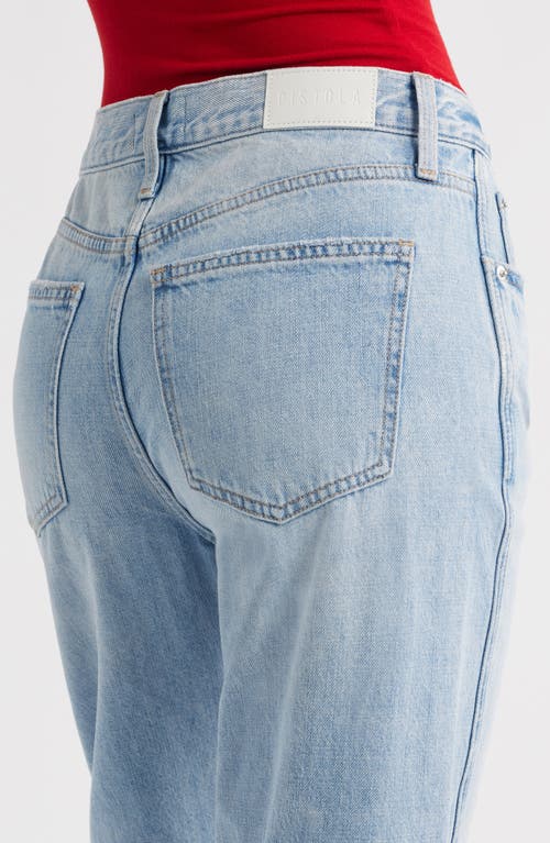 Pistola Kacey Cuffed High Waist Boyfriend Jeans In Blue