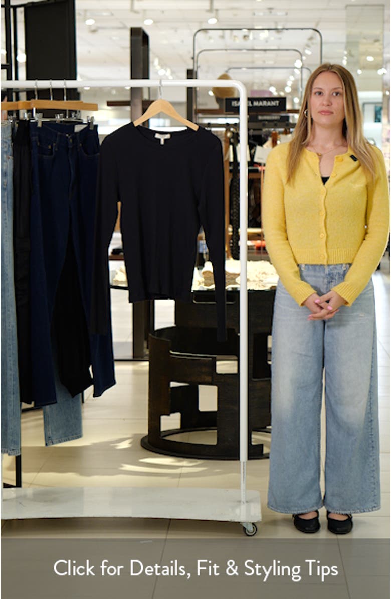 The Essential Rib Long Sleeve Cotton T-Shirt, sales video thumbnail