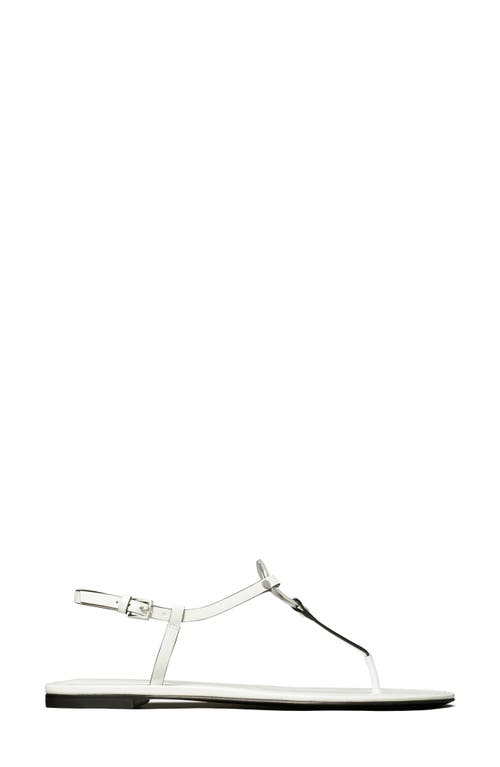Tory Burch T-strap Sandal In Bianco/silver