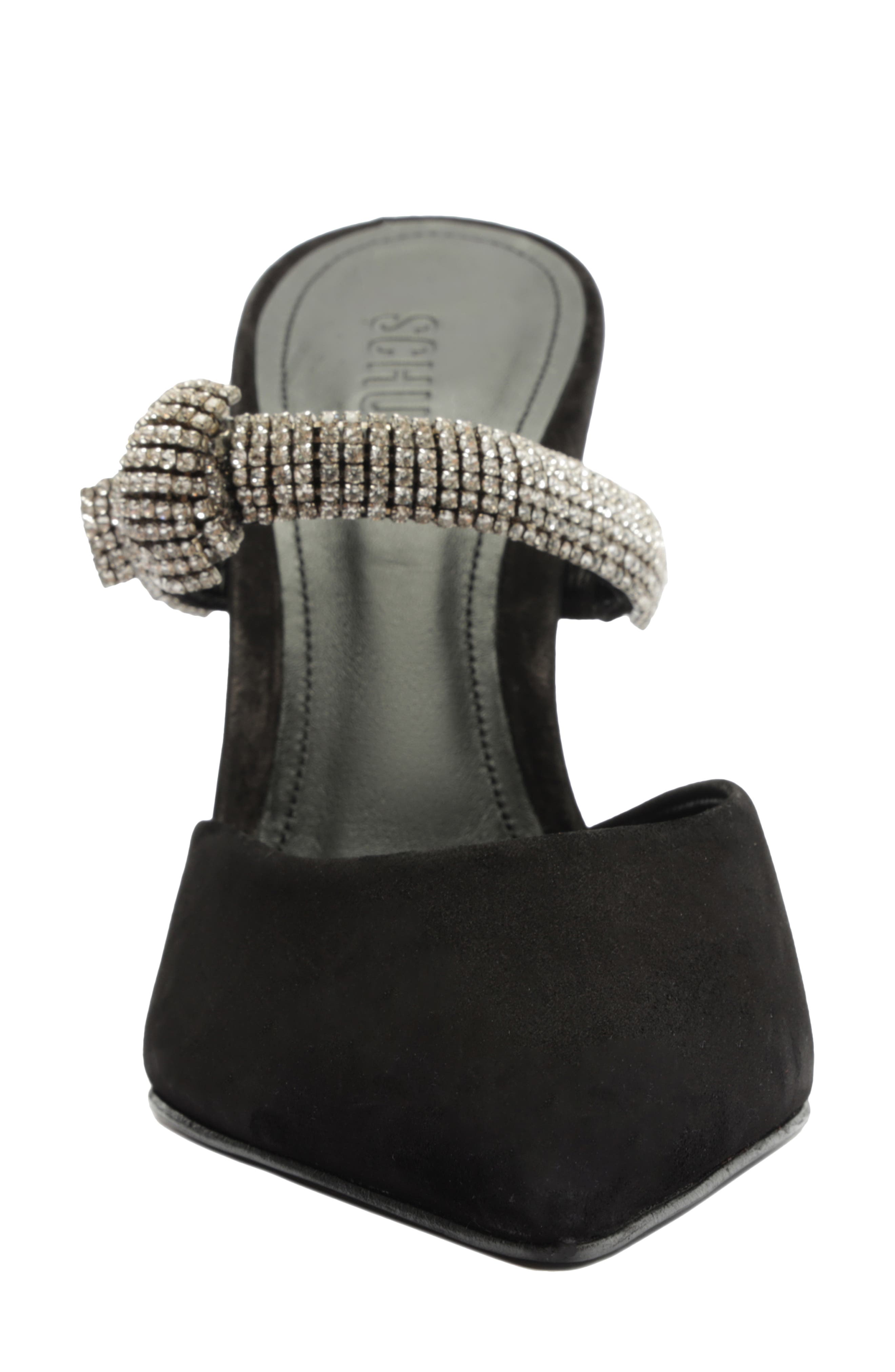 Pearl Curve Mule, Alternate, color, BLACK