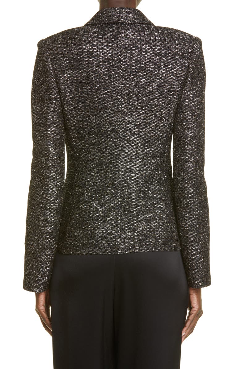 St. John Evening Metallic Glitter Knit Jacket, Alternate, color, 