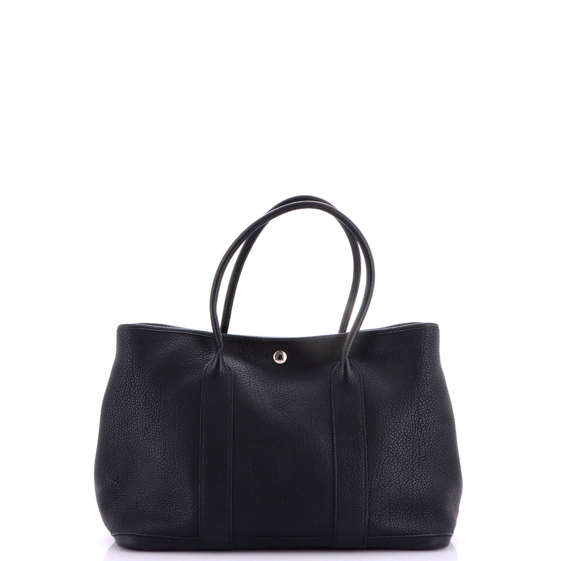Garden Party Tote Leather 36, Alternate, color, Black