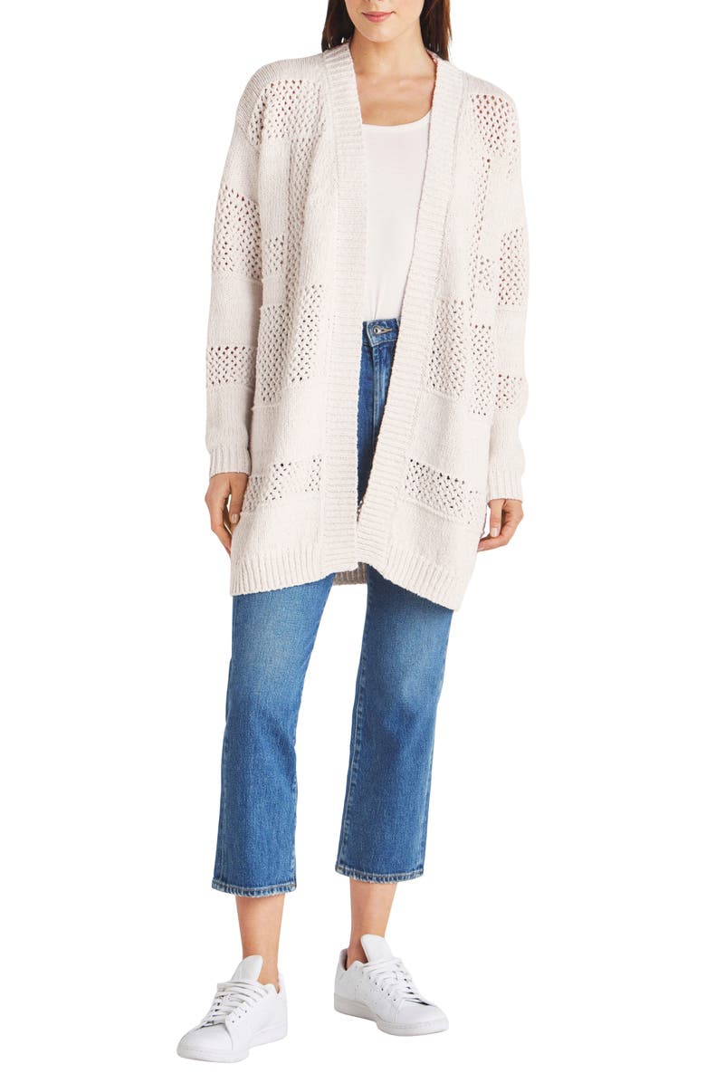 Splendid Rina Long Open Front Cardigan, Main, color, 