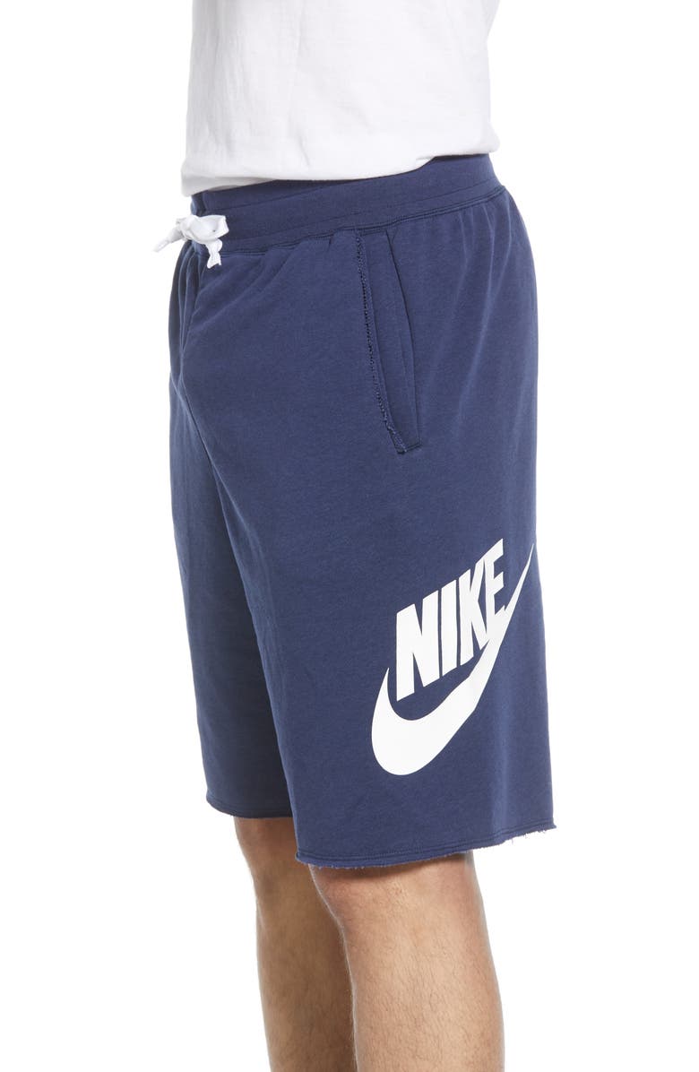 Nike Sportswear Alumni Shorts, Alternate, color, Midnight Navy/ White