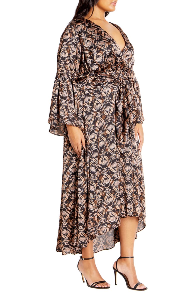 Remington Faux Wrap Maxi Dress, Alternate, color, BLACK PRINT
