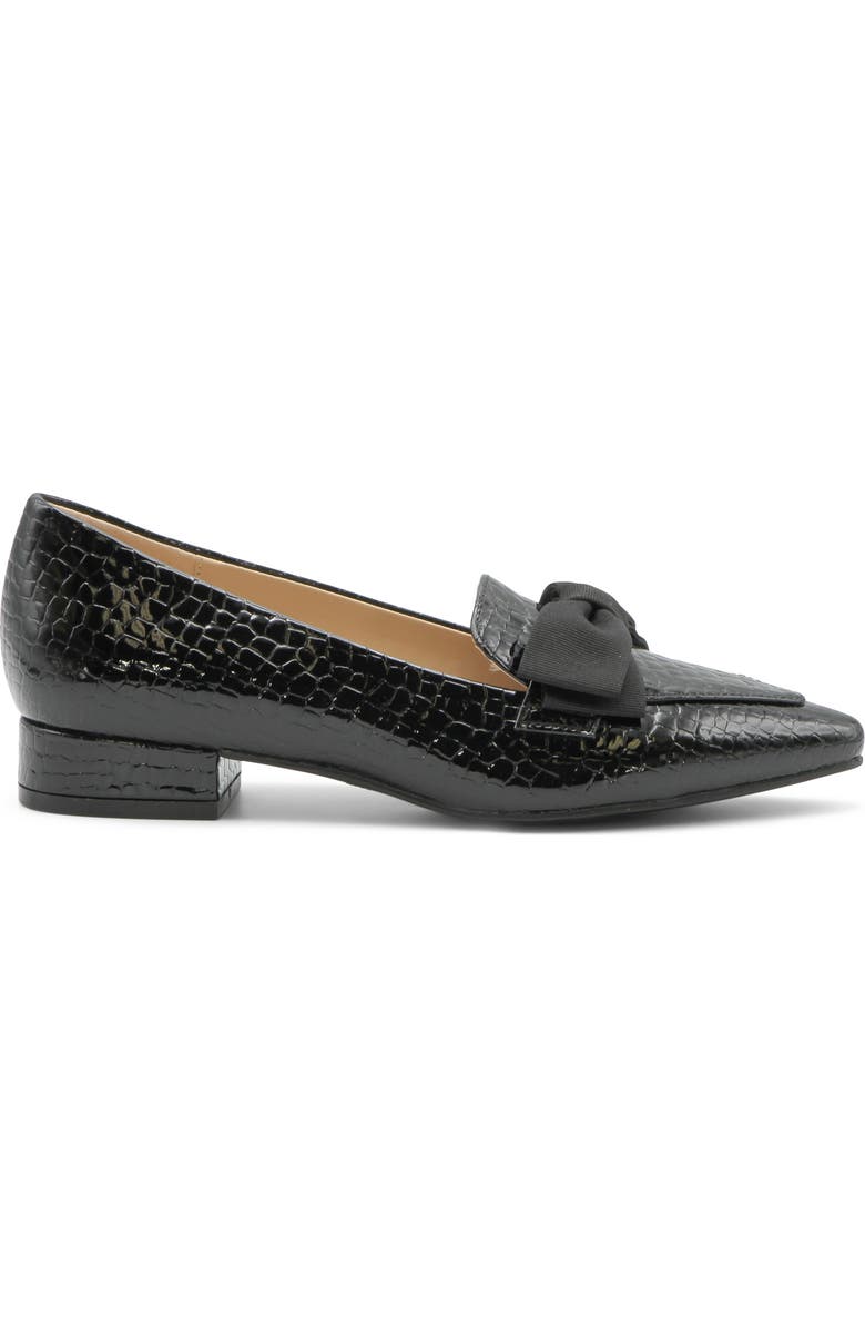 Adrienne Vittadini Pauletta Bow Pump, Alternate, color, Black Croc Patent