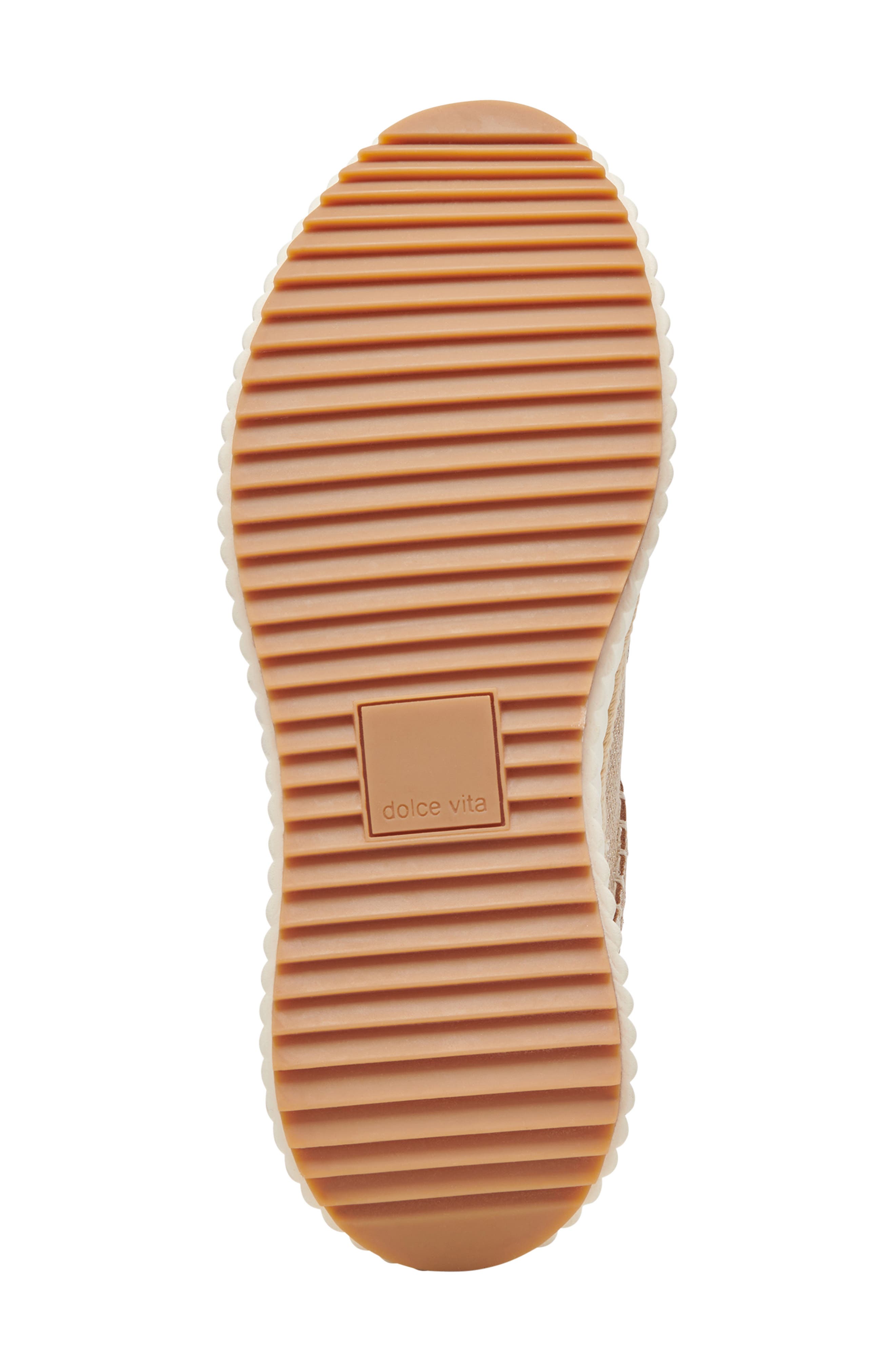 Dolce Vita Dandi Platform Sneaker, Alternate, color, Light Gold Woven