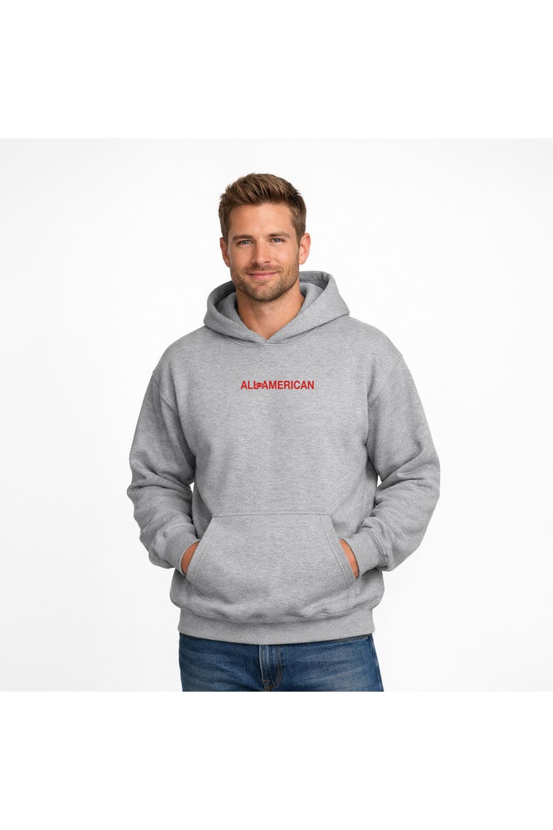 All-American Football Hoodie, Main, color, Graphite