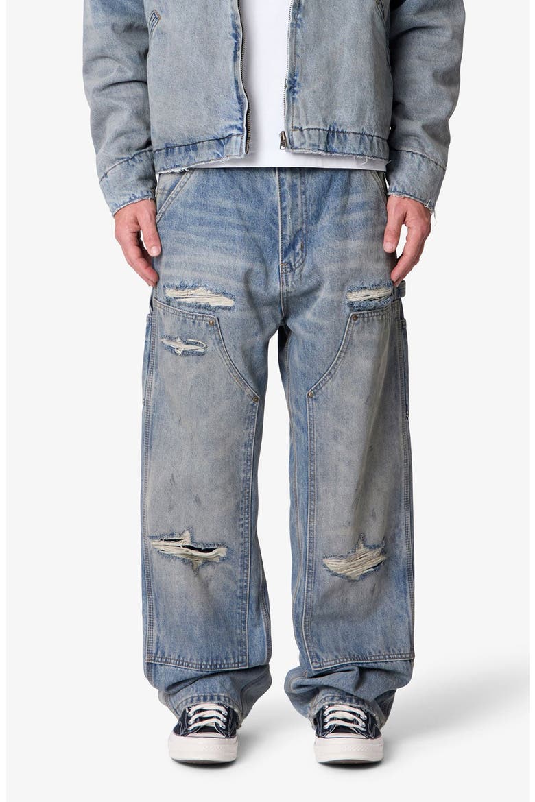 Ultra Baggy Distressed Workwear Jeans, Main, color, VINTAGE BLUE