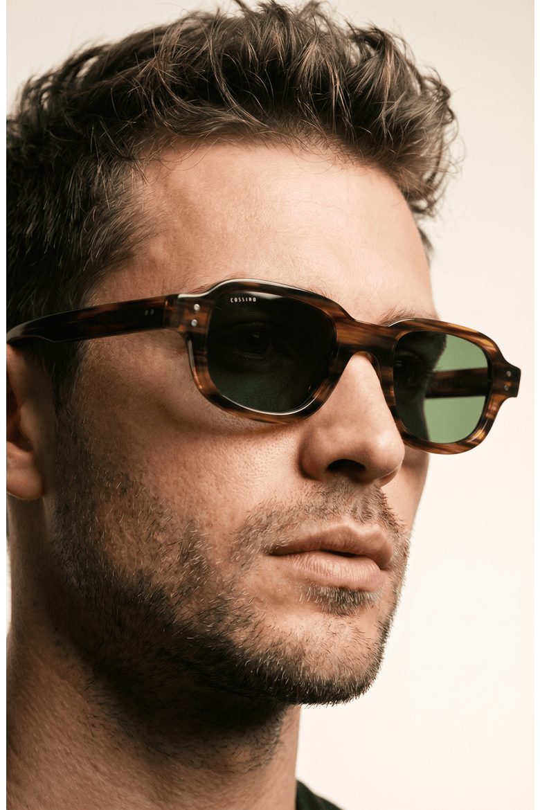 Tres 48mm Rectangle Acetate Sunglasses, Alternate, color, Horn