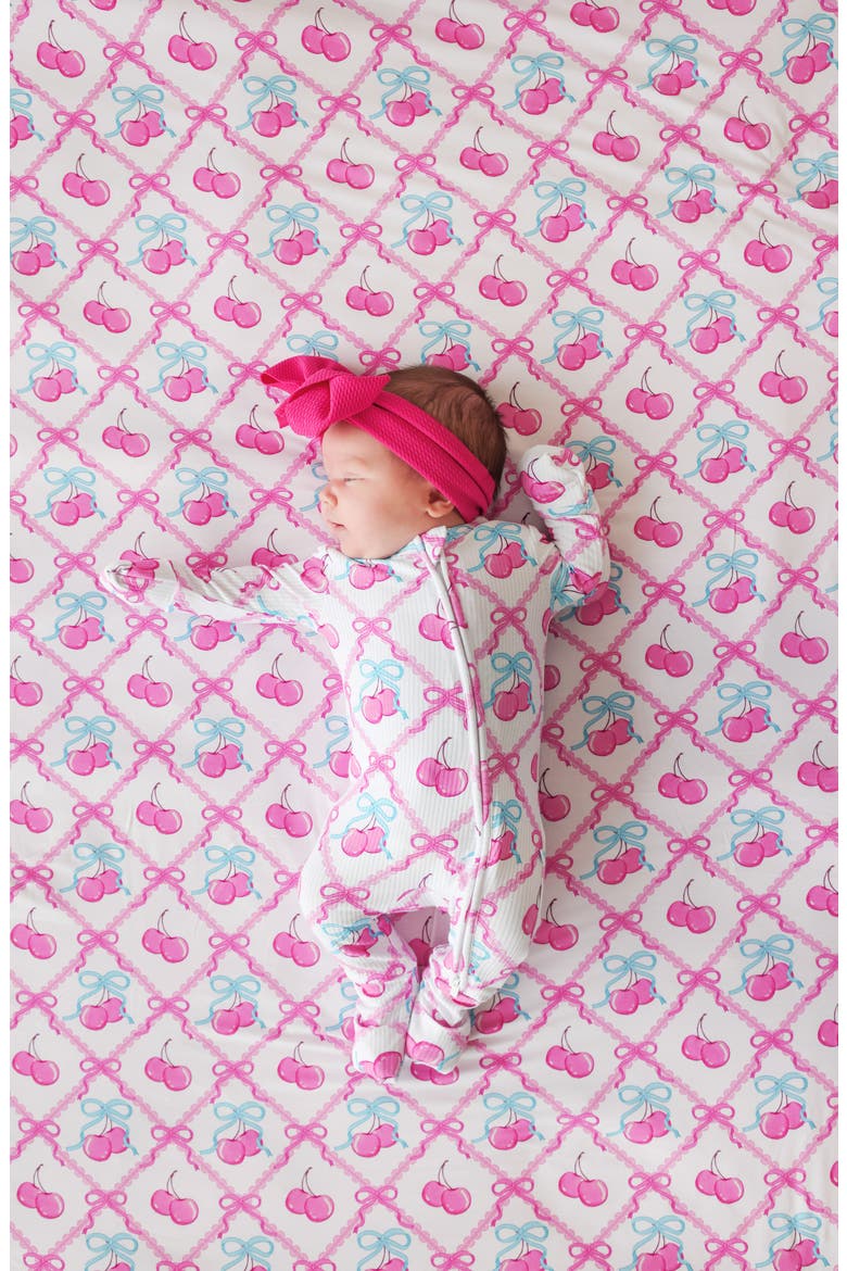 Printed Convertible Footie, Alternate, color, PINK