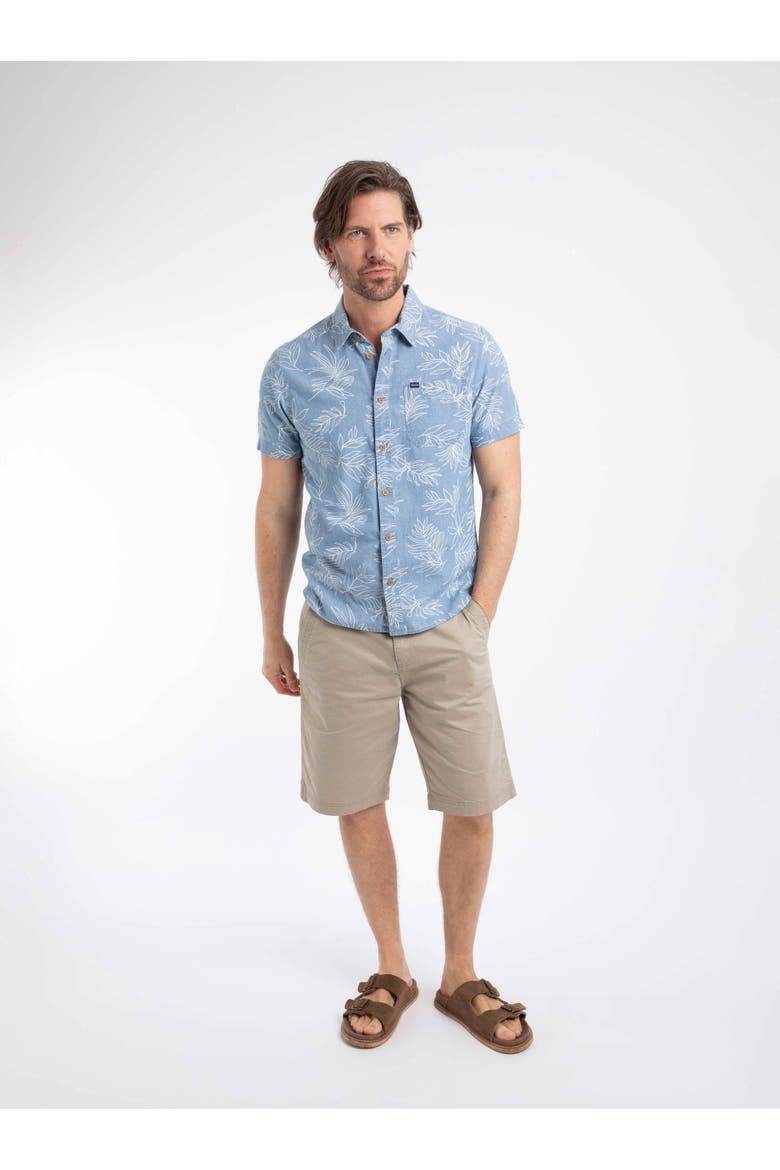 Russell Printed Short Sleeve Shirt, Alternate, color, Denim