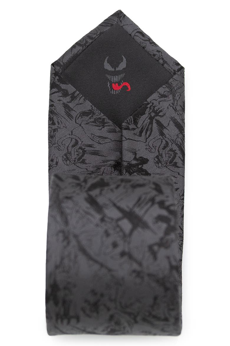 x Marvel Venom Silk Tie, Alternate, color, GRAY
