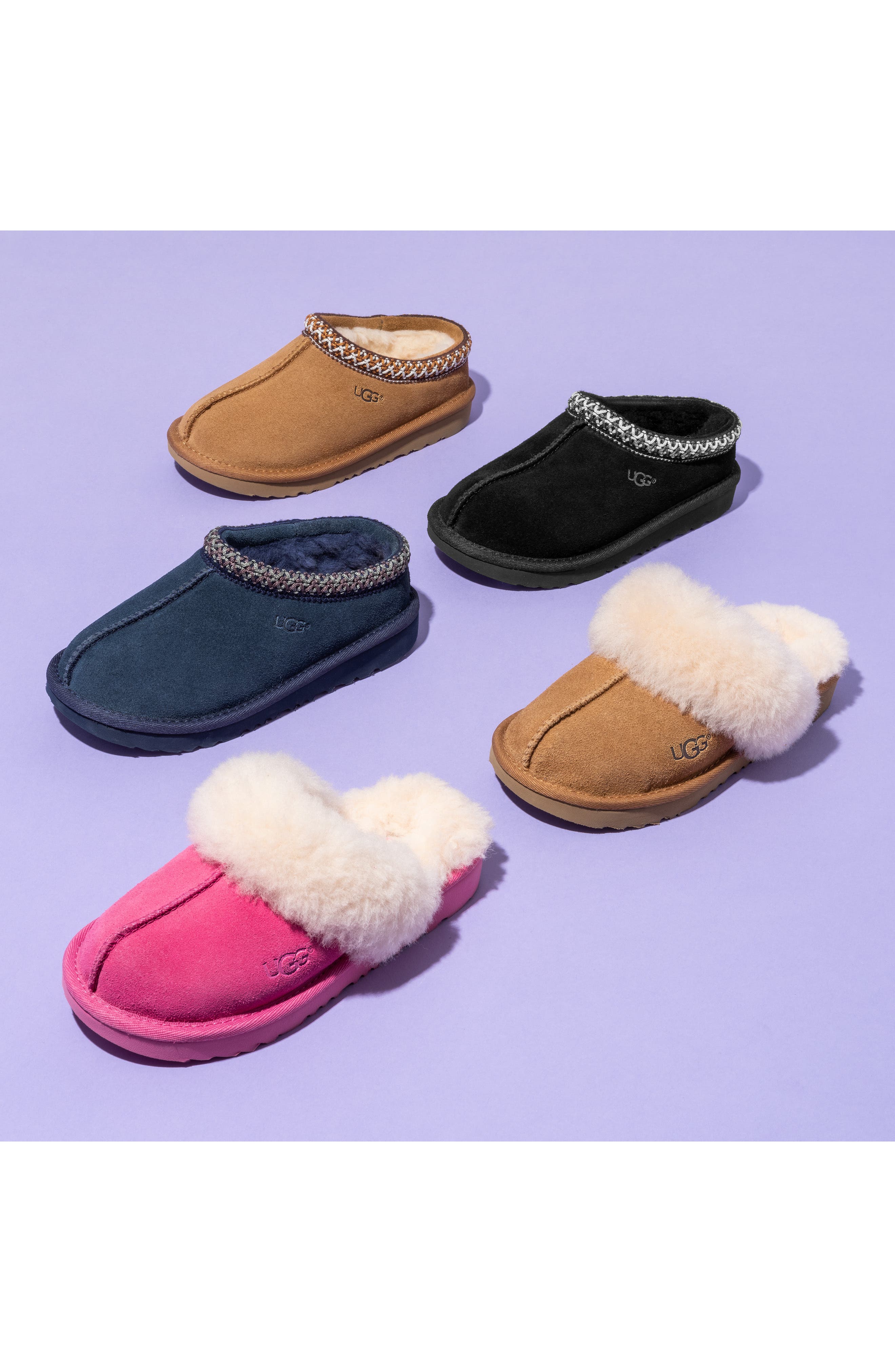 Детские UGG® Kids' Tasman II Embroidered Slipper — фото 8
