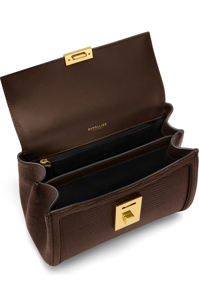 DeMellier Paris Lizard Embossed Leather Top Handle Bag, Alternate, color,