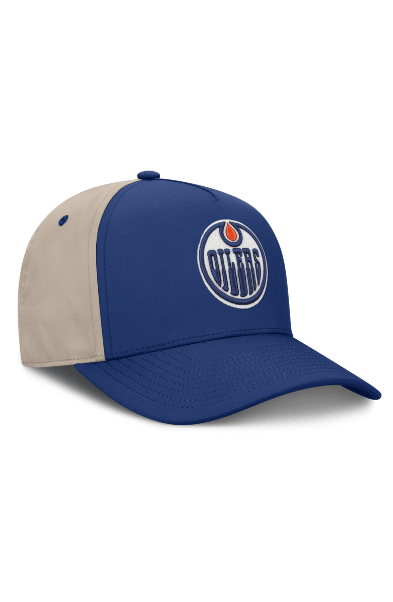 FANATICS Men's Fanatics Royal/Tan Edmonton Oilers 2026 Stanley Cup Playoffs Locker Room Adjustable Hat, Alternate, color, Royal