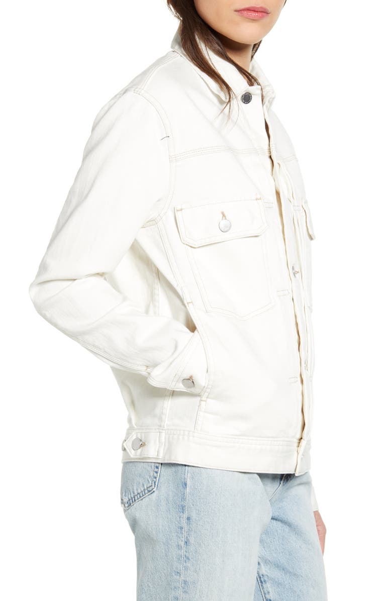 AG Omaha Denim Jacket, Alternate, color, Moderne White