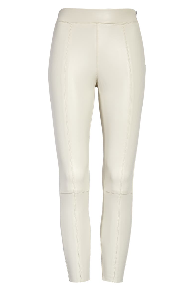 Faux Leather Leggings, Alternate, color, CREAM