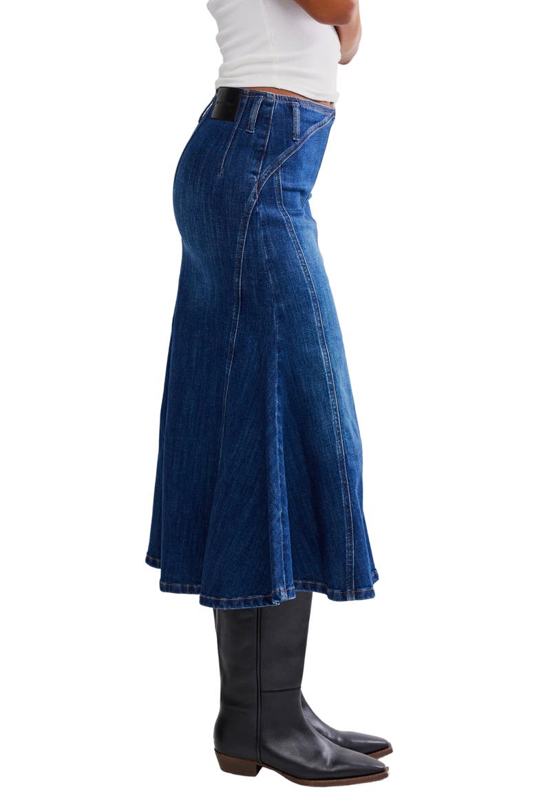 Zia Denim Midi Skirt, Alternate, color, BAD HABITS
