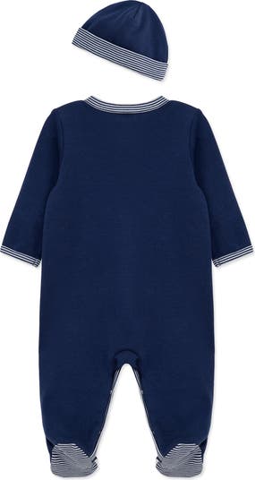 Sports Cotton Footie & Hat Set