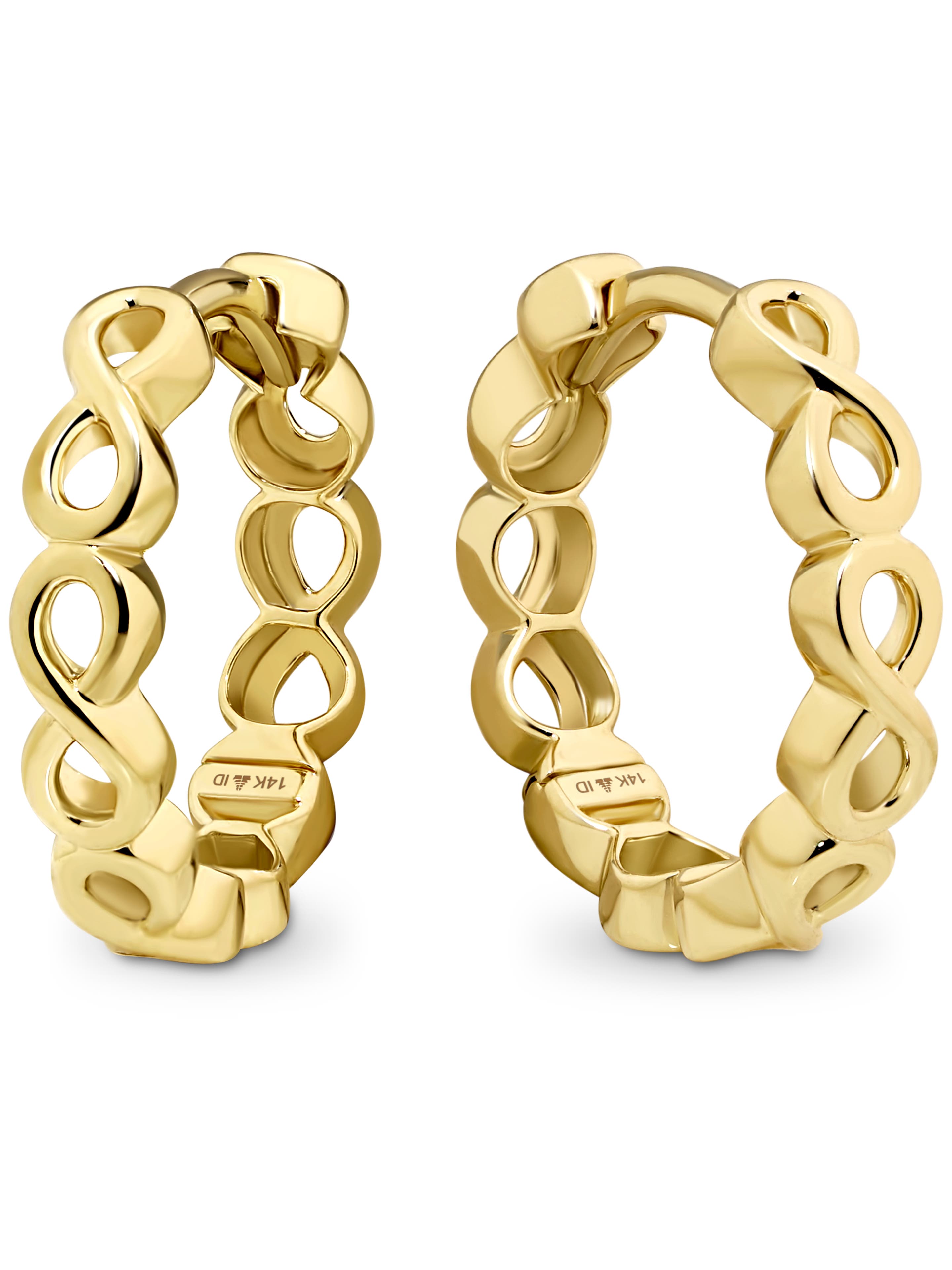 Devata Infinity Hoop Earrings In Gold