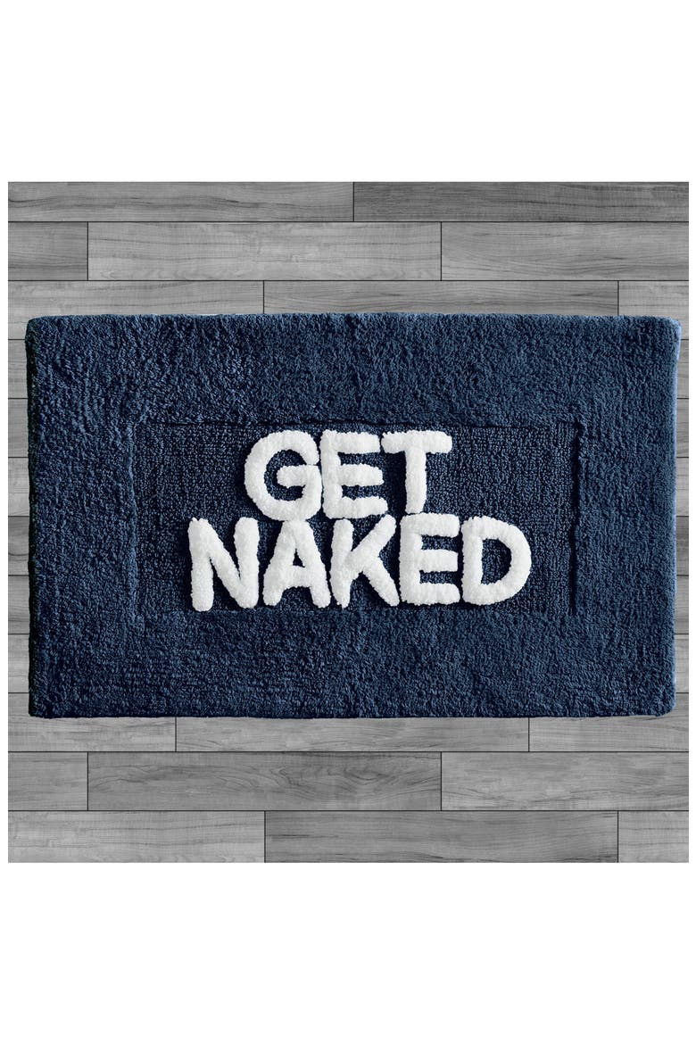 Bet Naked Bath Mat, Alternate, color, NAVY