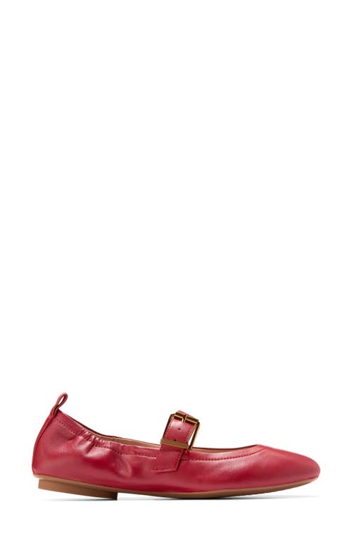 Cole Haan Graclyn Mary Jane Ballet Flat In Rio Red Leather