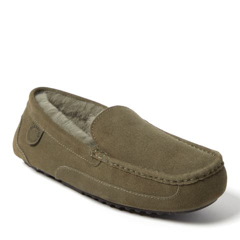 Fireside Melbourne Genuine Shearling Moccasin Slipper (Men)
