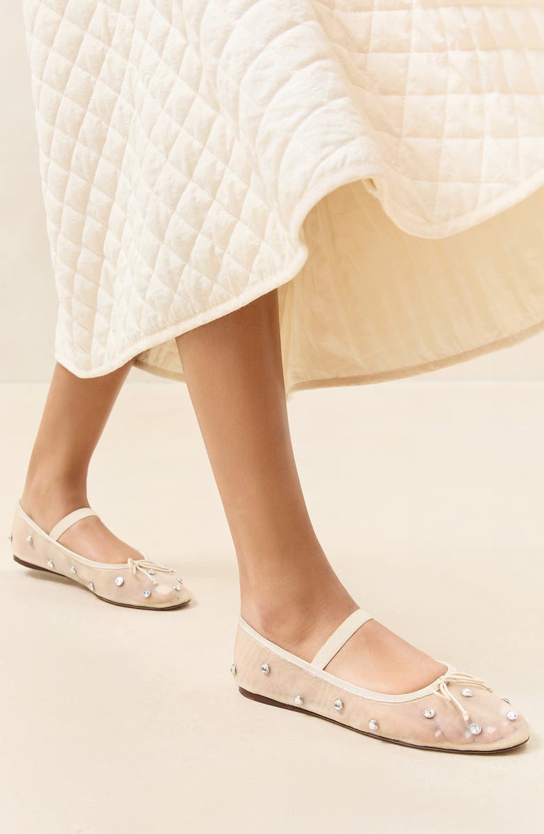Loeffler Randall Leonie Crystal Embellished Ballet Flat, Alternate, color,