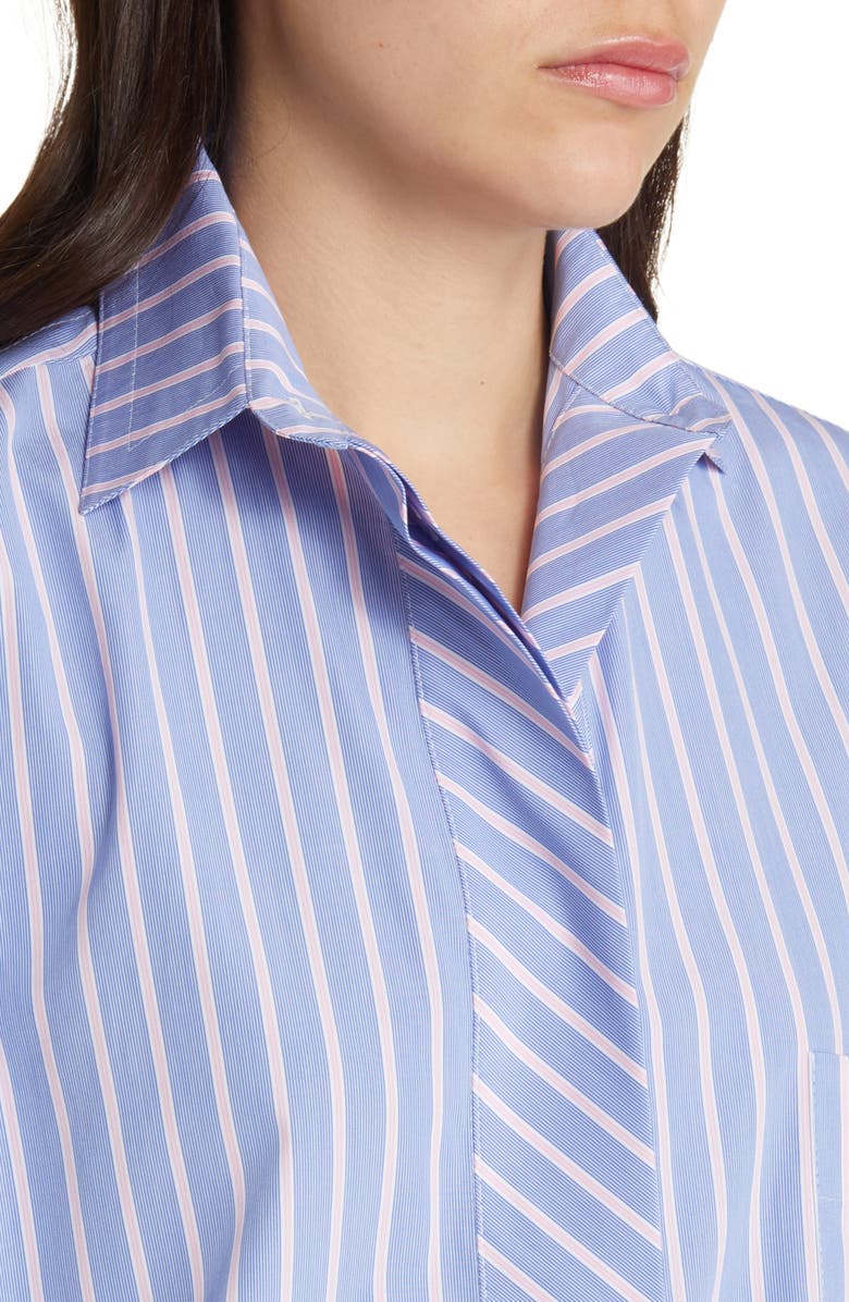 NACKIYÈ Breakfast Club Stripe Oversize Cotton Button-Up Shirt, Alternate, color,