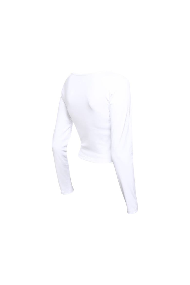 Women's 5th & Ocean by New Era  White St. Louis City SC Leisure Cropped Long Sleeve T-Shirt, Alternate, color, White