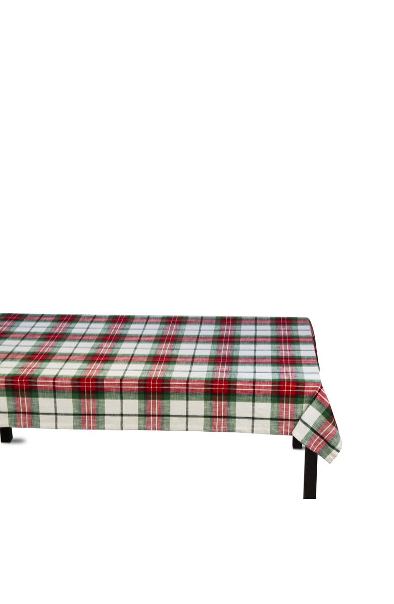 tag Festive Multicolor Plaid Tablecloth for Holiday Gatherings, Main, color, Multicolored