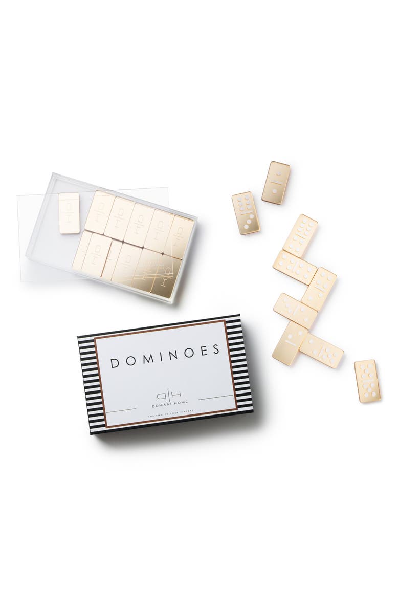 Domani Home Gold Mirror Dominoes Set, Main, color, Gold