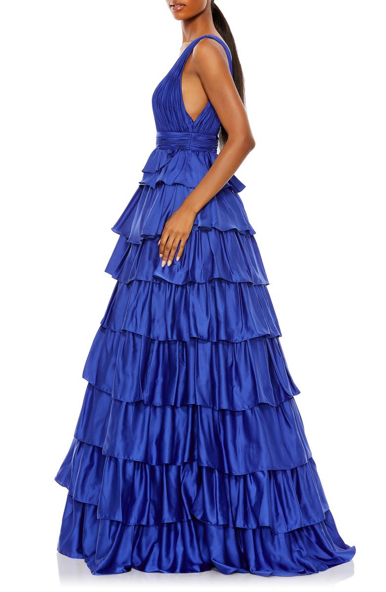Mac Duggal Ruffle Tiered Sleeveless Gown, Alternate, color, 