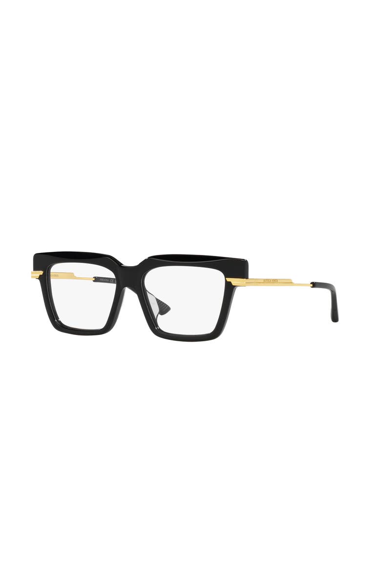 Bottega Veneta 53mm Rectangle optical glasses, Main, color, Black