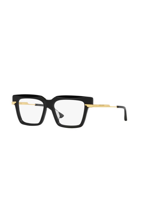 Bottega Veneta 53mm Rectangle Optical Glasses In Black