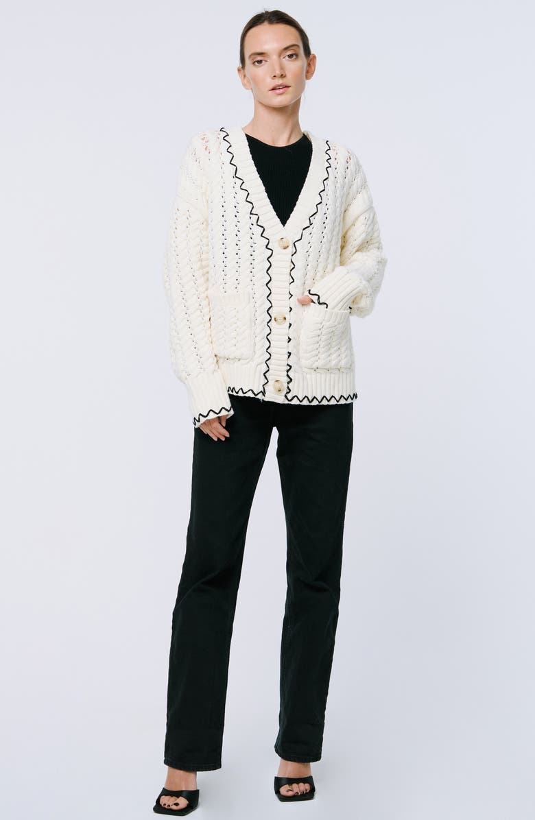 CIEBON Joan Oversize Open Stitch Cardigan, Alternate, color, 