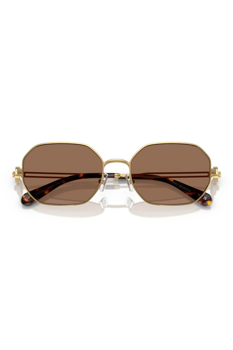 55mm Irregular Sunglasses, Alternate, color, GOLD