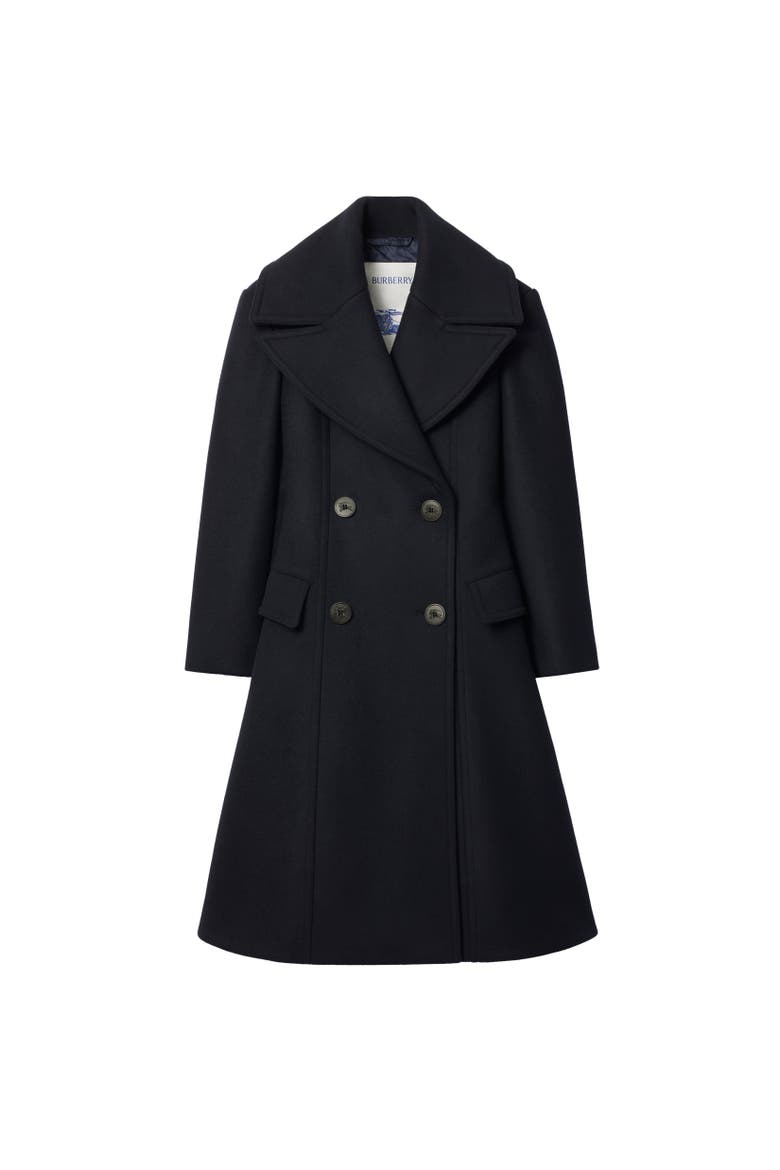 Wool Tailored Coat, Alternate, color, Navy