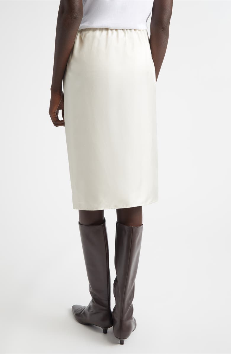 LOULOU DE SAISON Vasali Silk Skirt, Alternate, color, Ivory