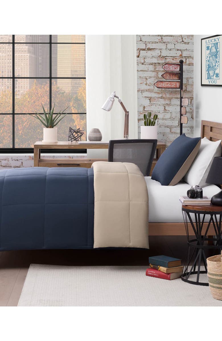 Lucky Brand Reversible Box Stitch Comforter & Sham Set, Alternate, color,