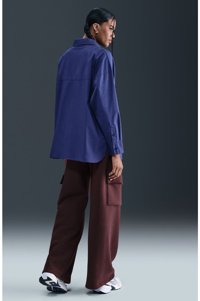 Sportswear Phoenix Fleece Wide Leg Cargo Sweatpants, Alternate, color, BURGUNDY/ SAIL