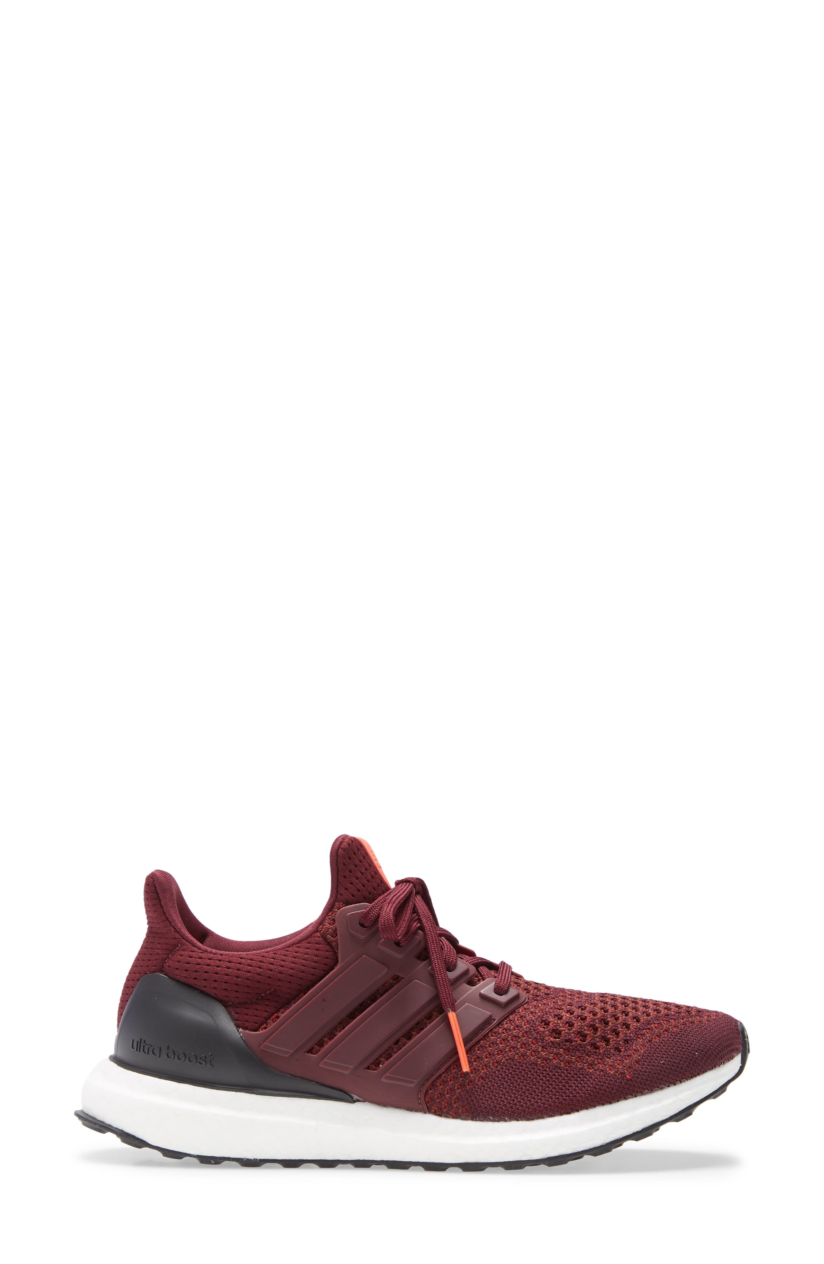 Kids' Ultraboost 20 Parley Running Shoe, Alternate, color, MAROON/ MAROON/ BLACK