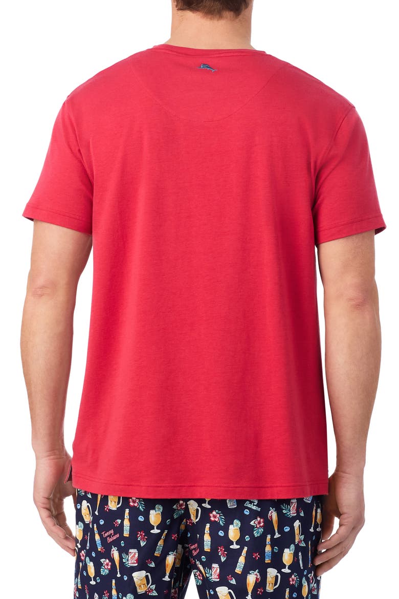 Solid Cotton & Modal Crewneck T-Shirt, Alternate, color, RED