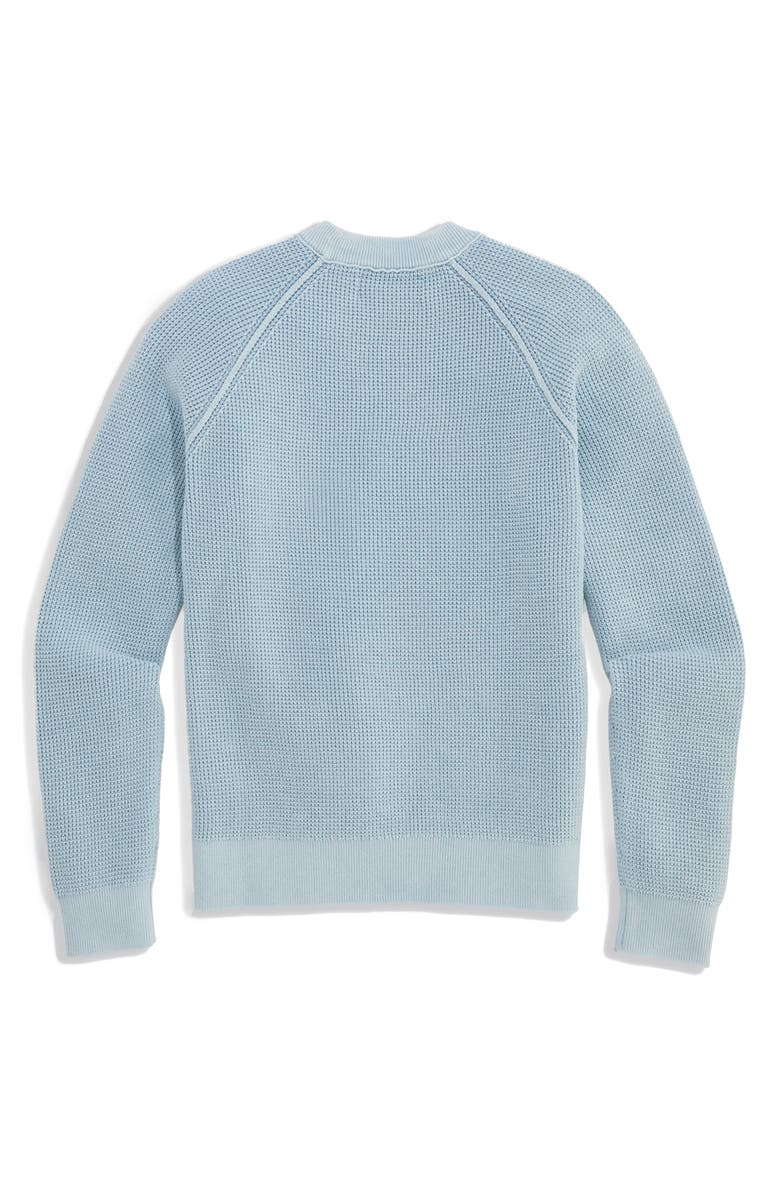 vineyard vines Kids' Raglan Sleeve Cotton Waffle Sweater, Alternate, color, Del Mar Blue