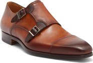 Magnanni Cap Toe Monk Strap Shoe