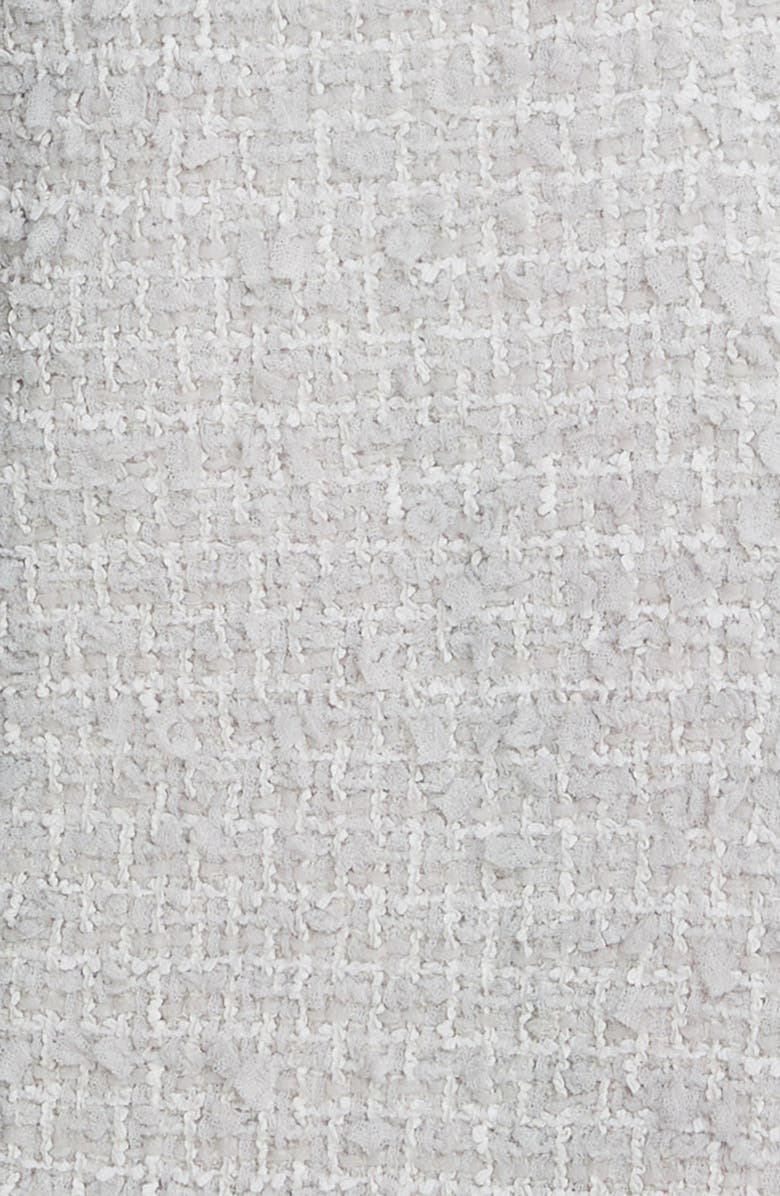 Balmain Long Sleeve Tweed Minidress, Alternate, color, 