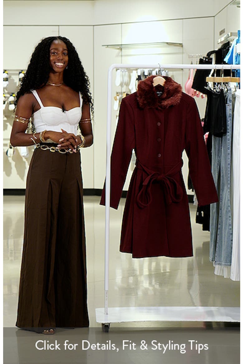 Rosemary Coat with Removable Faux Fur Collar video