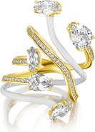 House of Frosted White Topaz Vine Ring