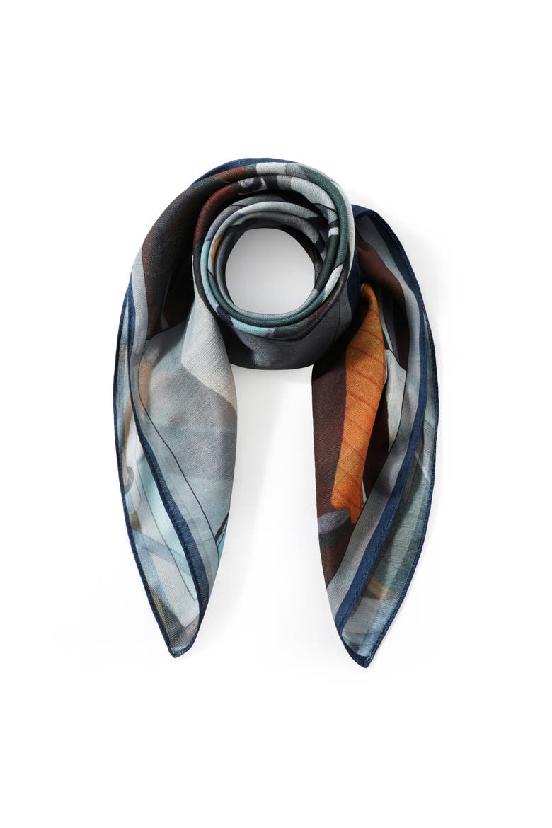 The Romey Scarf, Main, color, Orange/Black